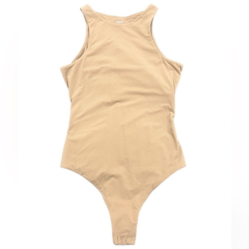Skims Fits Everybody High Neck Body Suit Ochre